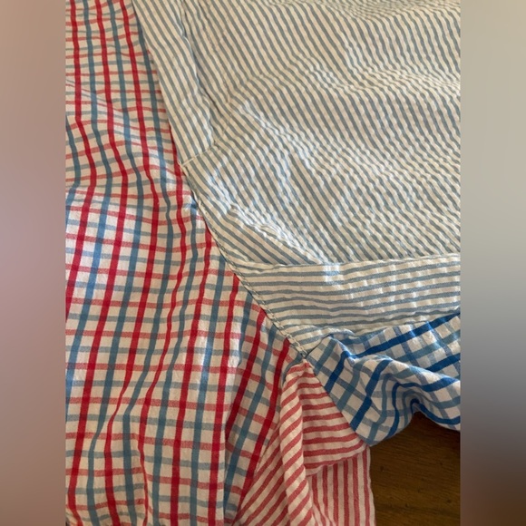 Vineyard Vines Mens Seersucker Shorts Breaker Short 9” Patchwork 33’ Red & Blue - Picture 11 of 11